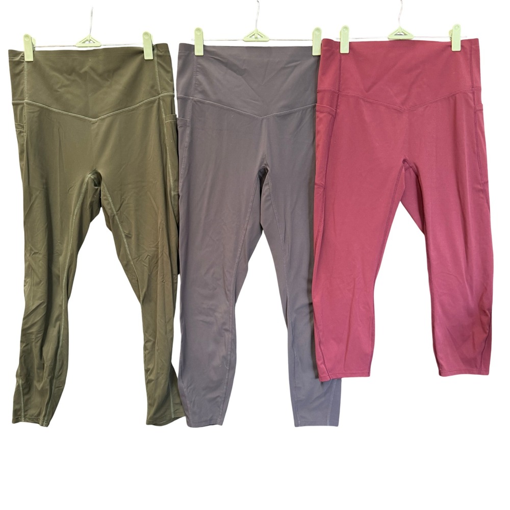 Halara Leggings Bundle Women, L Multi-Color High Waisted Pocket Yoga Gym Pants